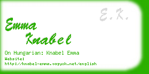 emma knabel business card
